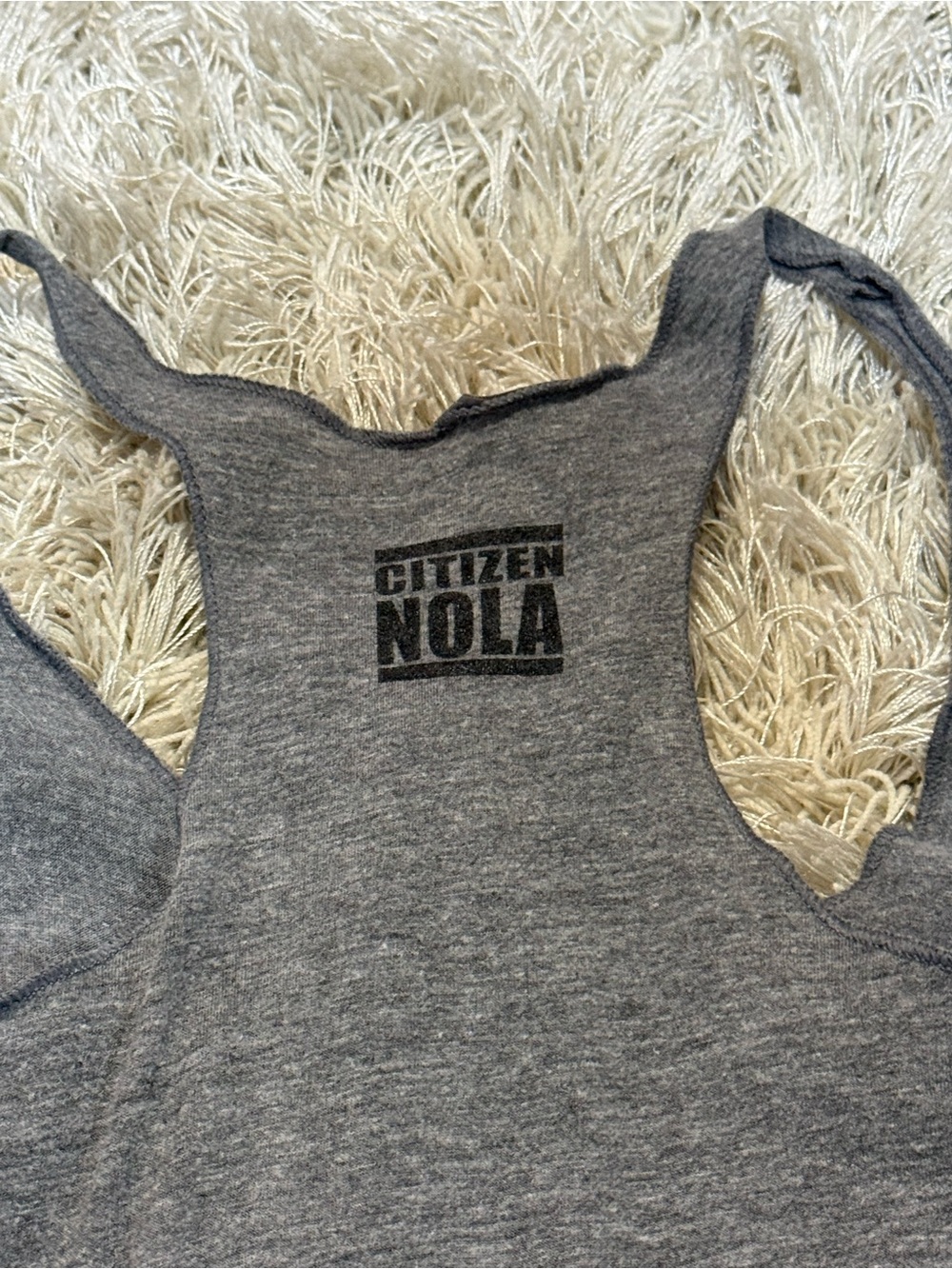 Sunday Funday Graphic Tank Top Gray Racerback Next Level Apparel Small - Picture 5 of 11